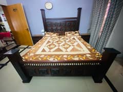 pure wood double bed