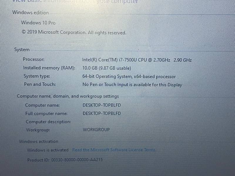 Dell vostro 14 5268 core i7 7th generation 5