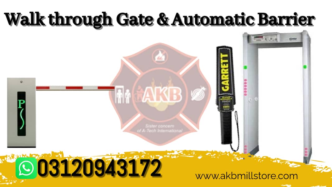 Metal detector ,Walk trough Gate ,Automatic barrier ,barrier matel 0