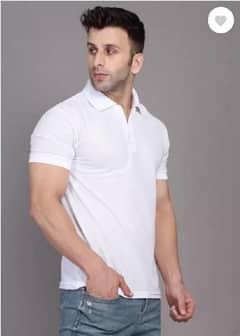 Men's Cotton Plain Polo T-Shirt - 1 Pc Round Neck