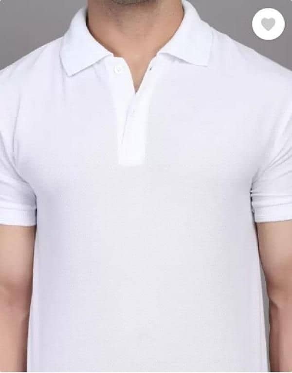 Men's Cotton Plain Polo T-Shirt - 1 Pc Round Neck 2