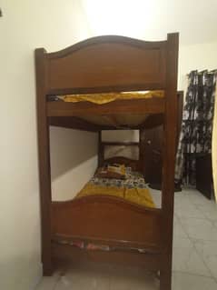 Wooden double bed (bunker )