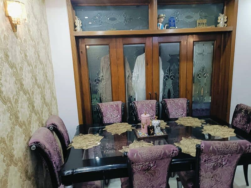 Dining Set 8 Chairs Purple 4