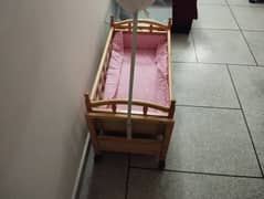 Pure wooden baby cart