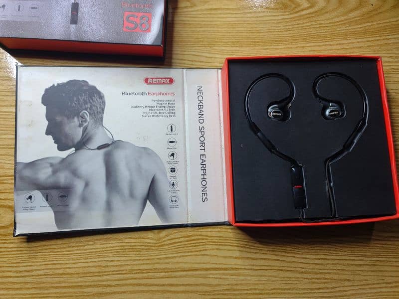 Original Remax S8 Neckband Sport Earphones Bluetooth Hand Free 0