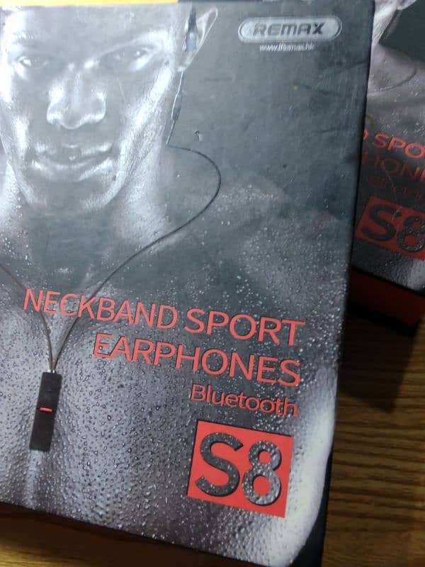 Original Remax S8 Neckband Sport Earphones Bluetooth Hand Free 4