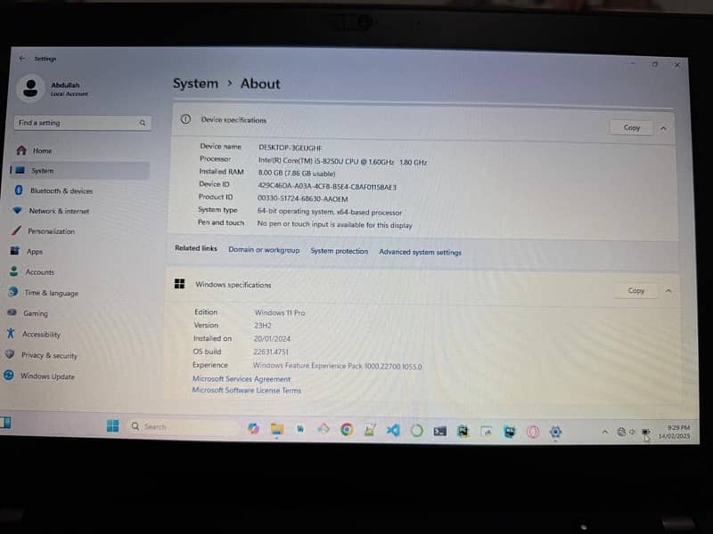 Lenovo Thinkpad X280 i5 8th Generation  8 GB RAM 512 SSD 3