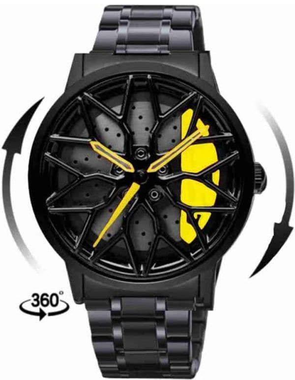 Rotating Wheel Watch – Stylish & Unique Timepiece Car Sport Rim 2