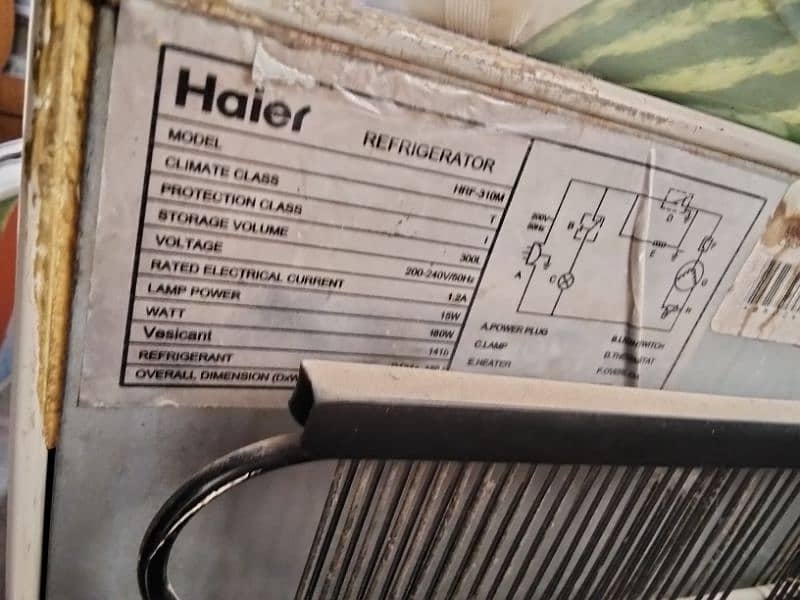 Haier Refrigerator Model # HRF-310M 8