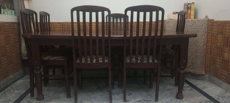 Wooden Dining Table with 6 chairs 4