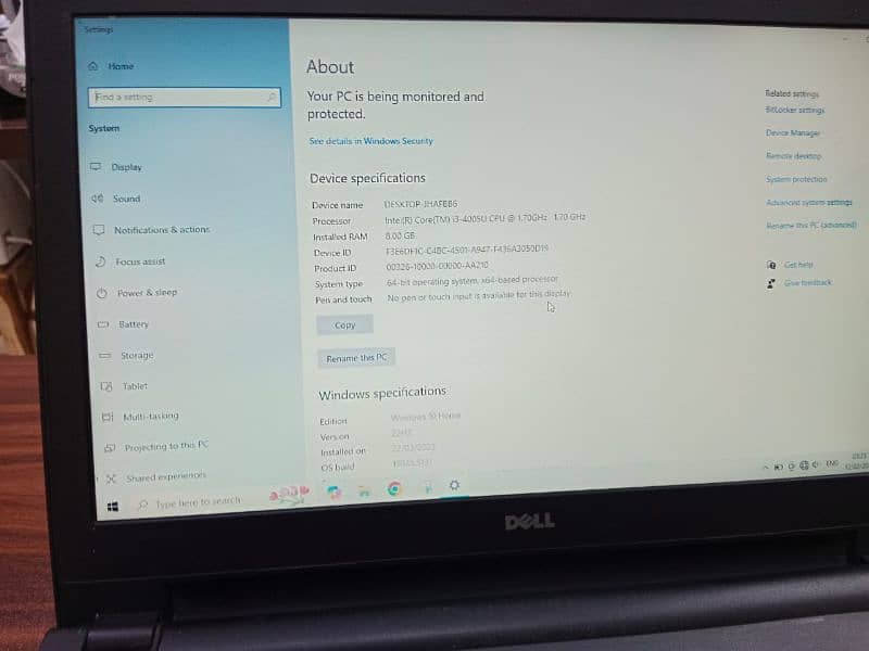 Dell laptop 4