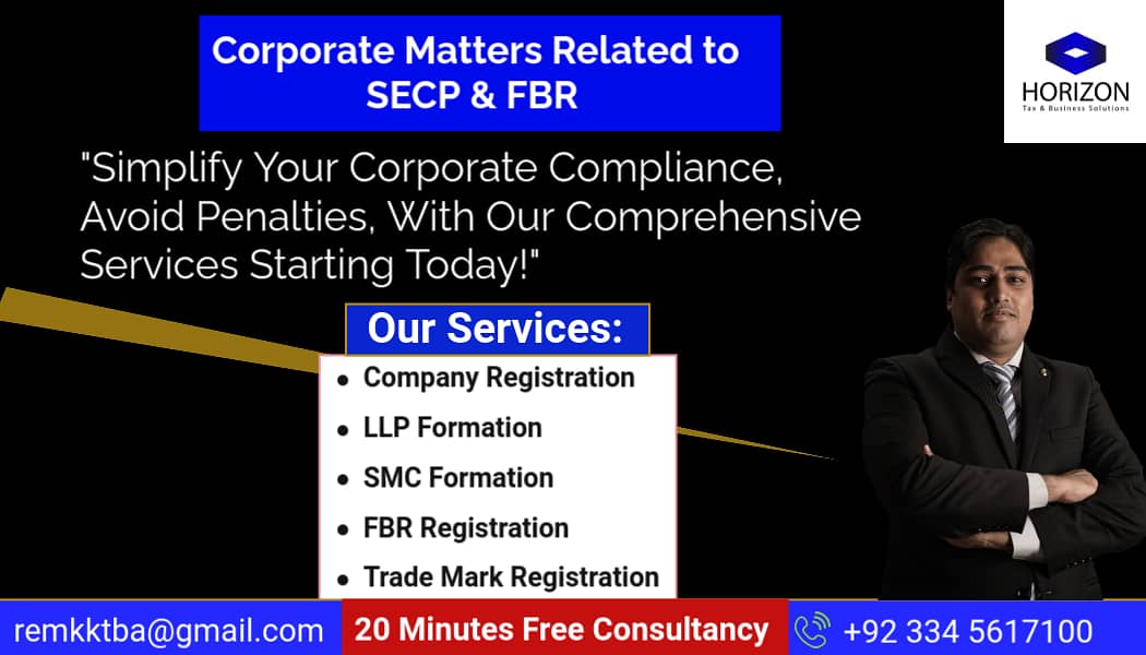 Trademark Registration Services,ACTIVE FILER,Tax Consultant lahore,FBR 9