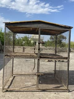 Huge iron strong and weighted  cage for other birds double portions