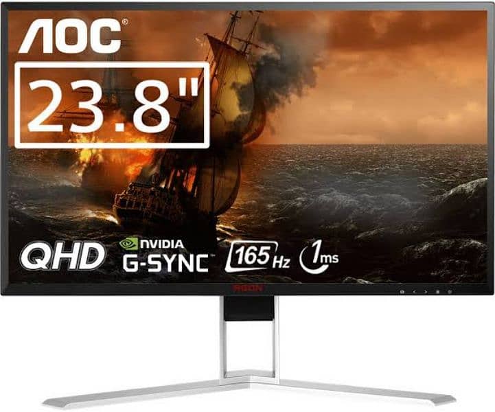 AOC Agon 24inch 2K 144hz 165hz 1ms G-SYNC Gaming Monitor 0