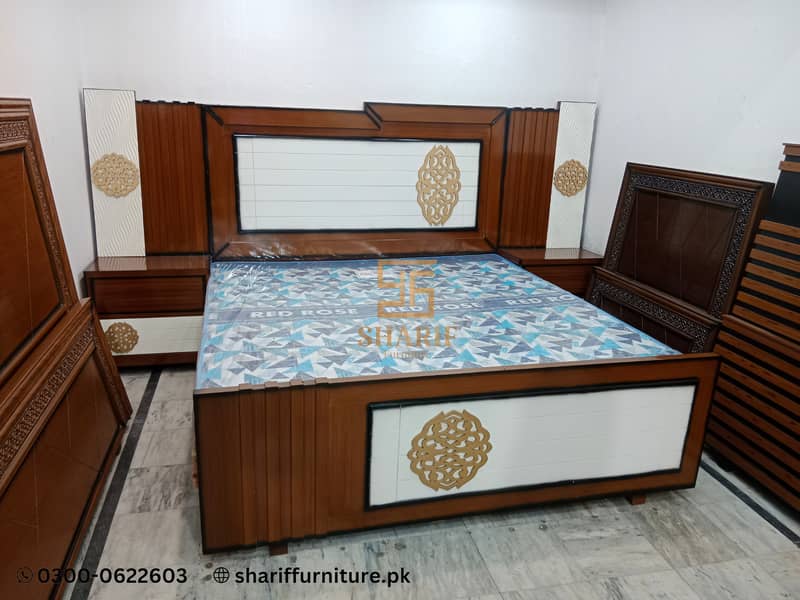 Bed Set | Poshish Bed | Double Bed | King-Size Bed | Bedside Dressing 0