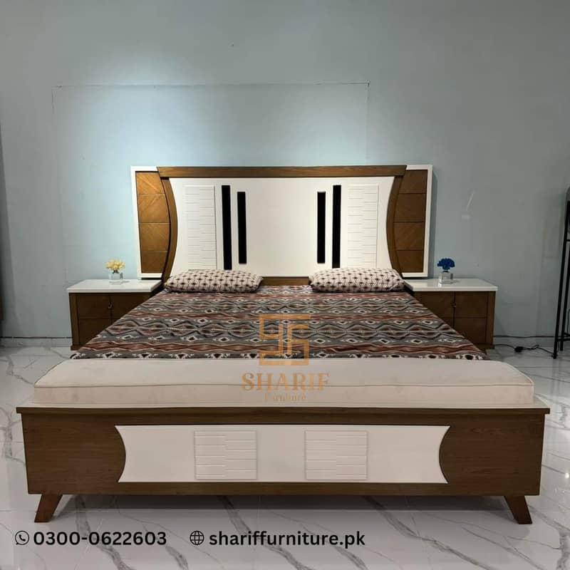 Bed Set | Poshish Bed | Double Bed | King-Size Bed | Bedside Dressing 3