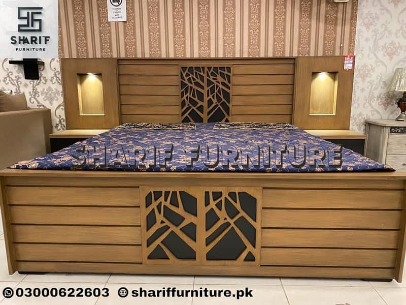 Bed Set | Poshish Bed | Double Bed | King-Size Bed | Bedside Dressing 7