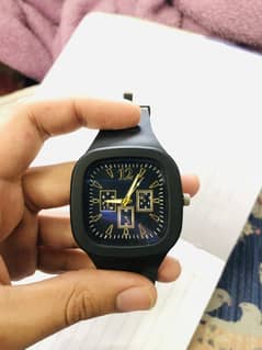 Black sillicone watch