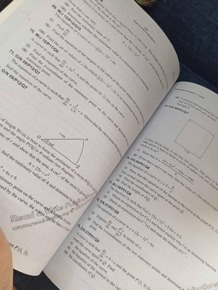 A-Level Mathematics Paper-1 (9709) Topical Past Papers - Read & Write 1