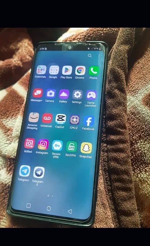 LG Velvet 5G with Screen Finger 3