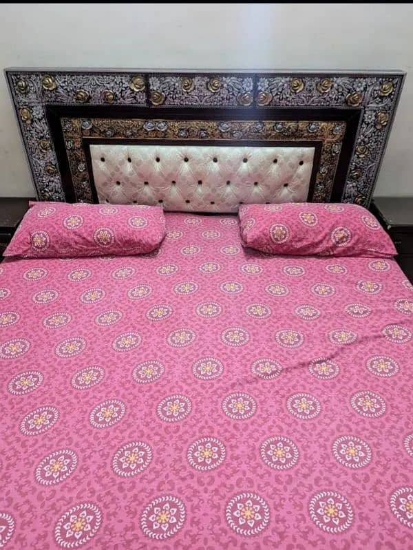 bedset/side table/dressing/bed with mattress/double bed/bed 1