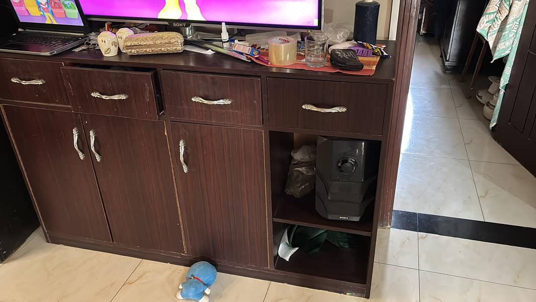 Cupboards, Shoe Rack and TV Divider for Sale. 3