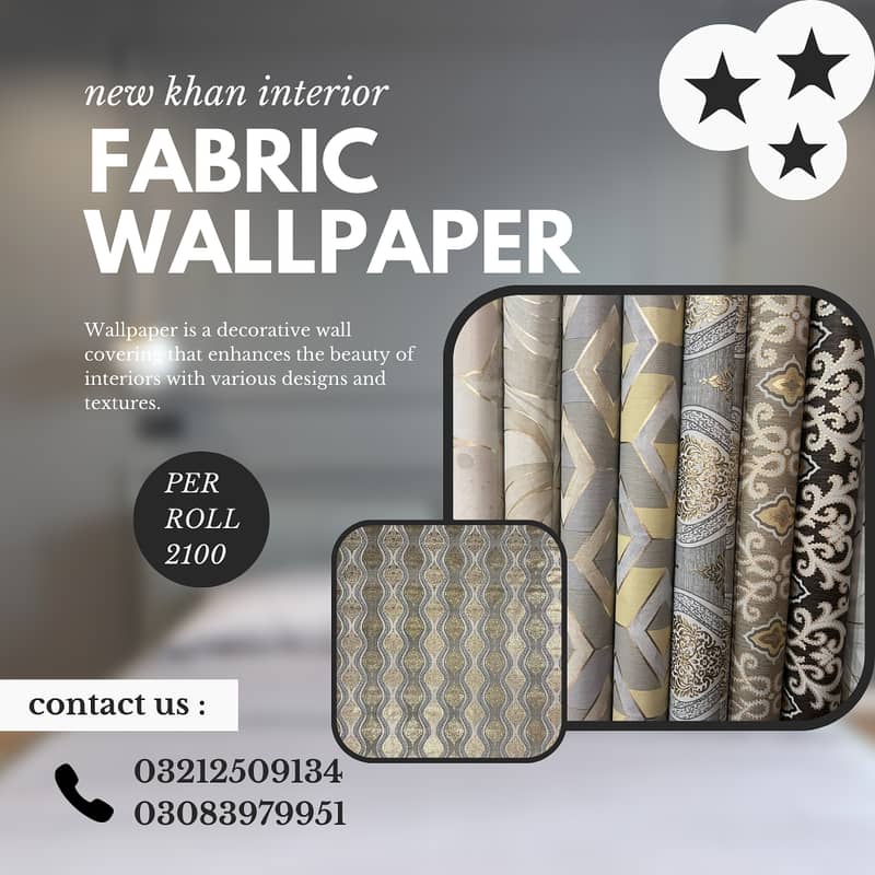 fabric wallpaper / gooq quality wallpaper / per roll 2100 0