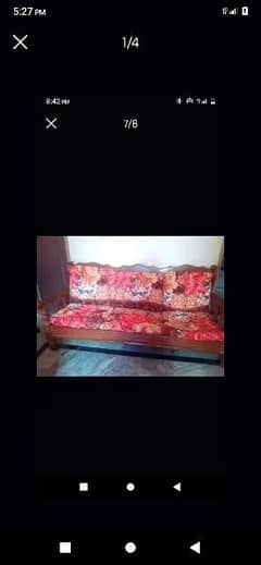 double bed +mtrss + 5 seater sofa