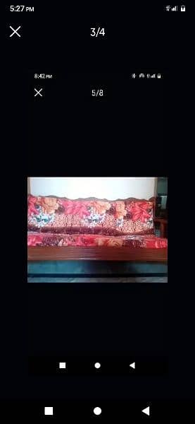 double bed +mtrss + 5 seater sofa 2