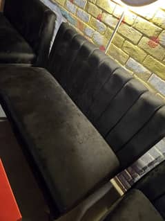 Black Velvet Sofa