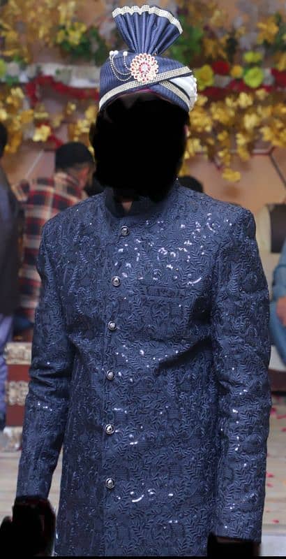 Barat package black sharwani , black shoes 1