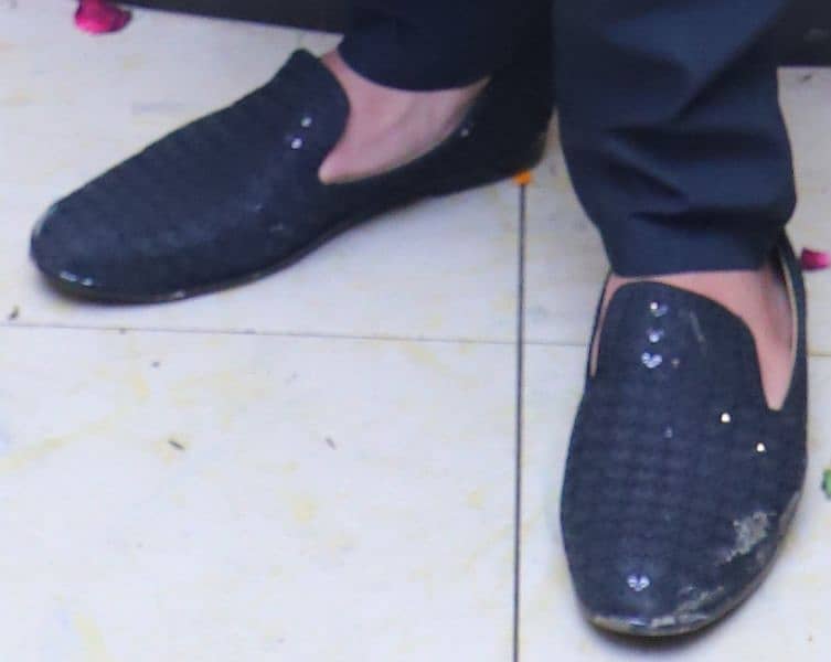 Barat package black sharwani , black shoes 3