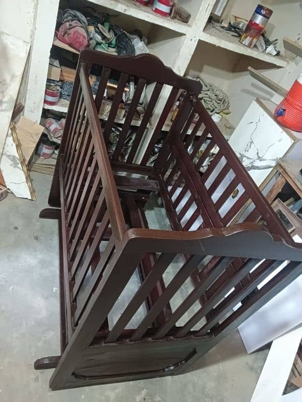 wooden Beby cot 5