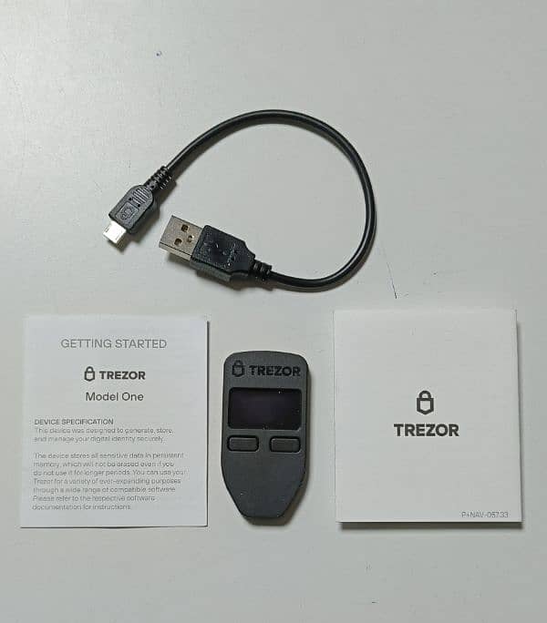 TREZOR Model One Black Color  Crypto Cold Wallet 1