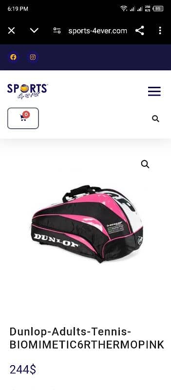 100% Original And Imported Just Like New Dunlop Adults Tennis Bag 3