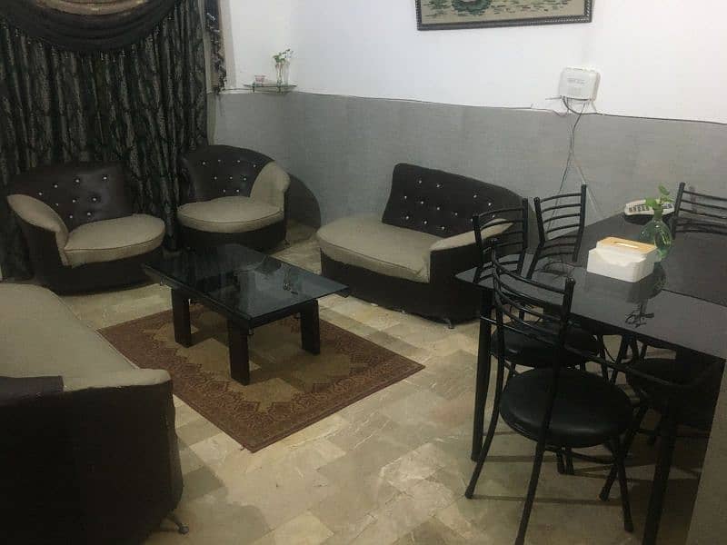 7 seater sofa set with center table and dining table with 6 chairs 2