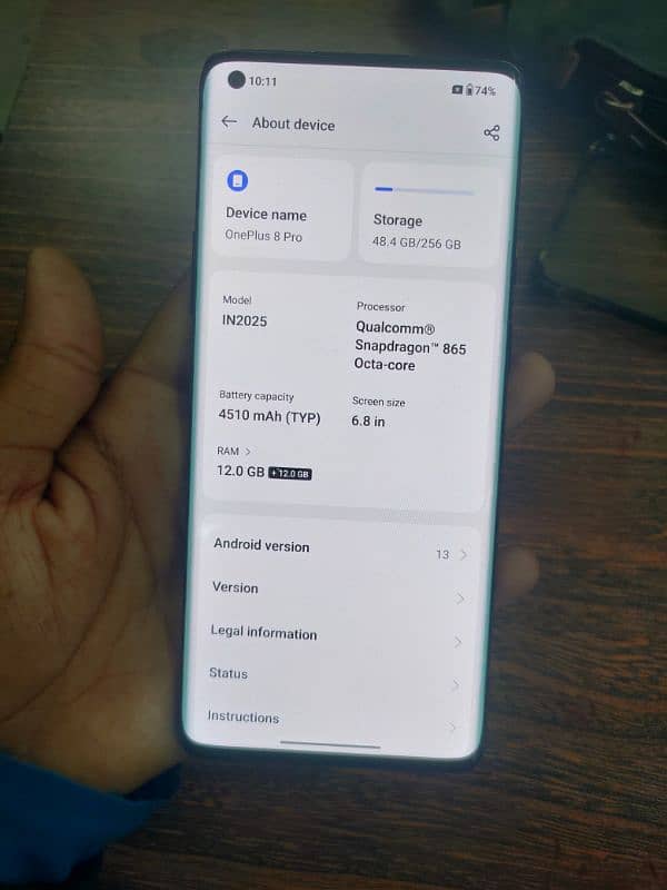 One plus 8 PRO 12gb 256gb dual pta approved 4