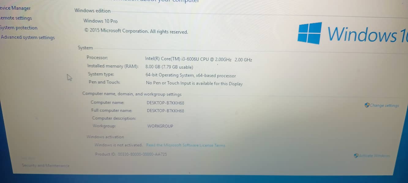 Laptop core i3 8/500 0