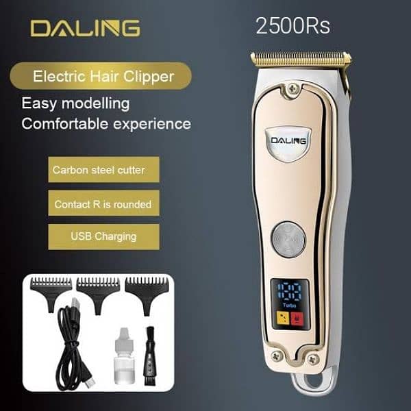 Beard & Hair Trimmer Washable , Shaver , Shaving Machine 3