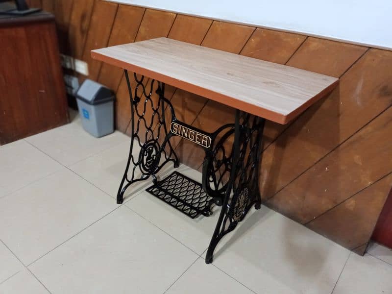 antique vintage singer sewing machine table stand 7