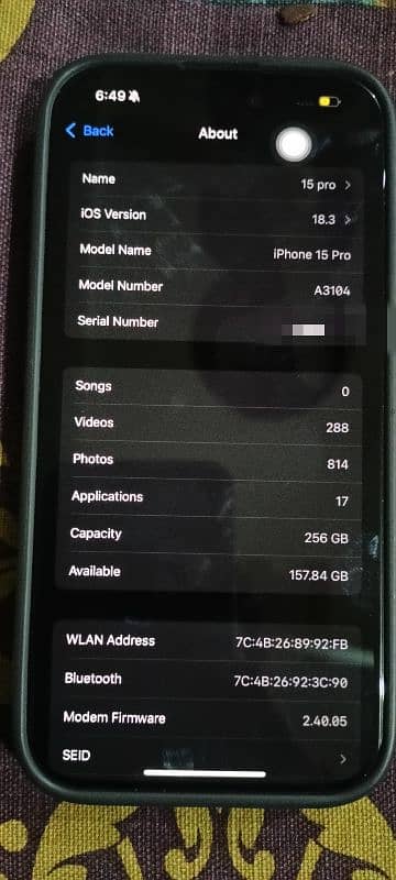 Iphone 15 pro Non PTa 256gb 1