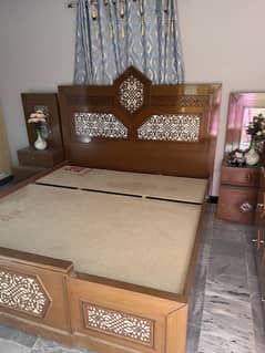 Bed set with mattress side table dressing table Almarai