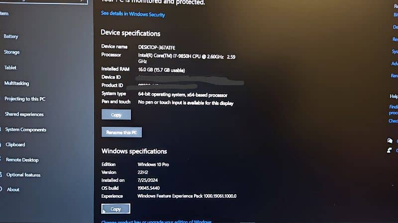 Dell precision 5540 Core i7 8th gen 16gb ram 256gb ssd 4gb Nvidia GPU 7