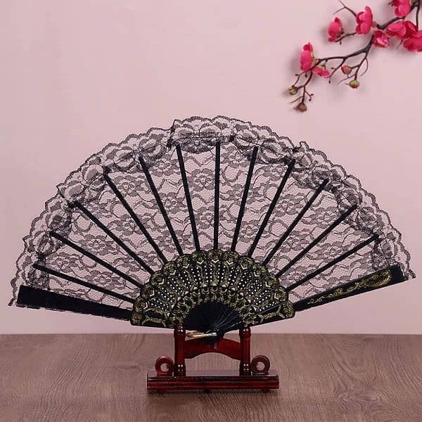 Traditional folding handfan: Chinese fan/Japanese fan/Spanish fan 0