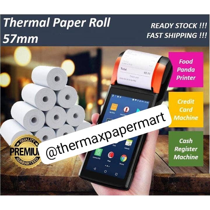 FOOD PANDA machine roll/ATM ROLL Credit card machine roll 0