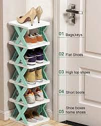 Shoe Rack, Vertical Narrow Shoe Shelf 3