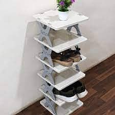Shoe Rack, Vertical Narrow Shoe Shelf 4