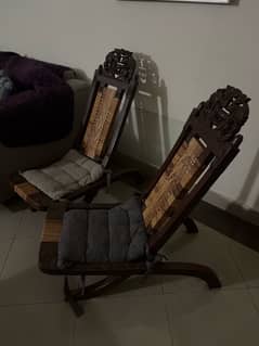 wooden easy chairs, deliverable