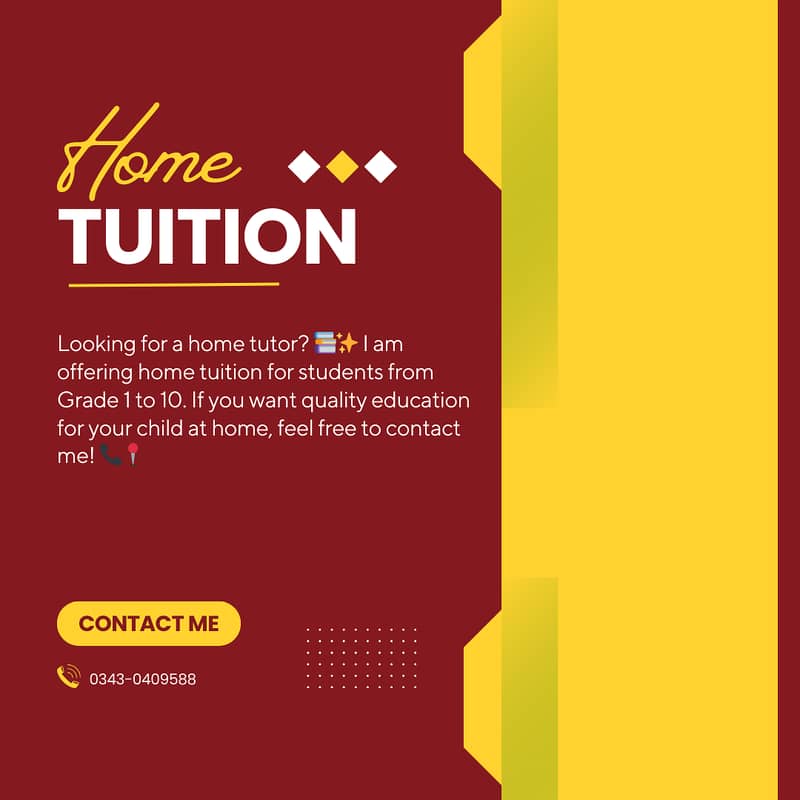 Home Tuition Available in johar town lahore 0