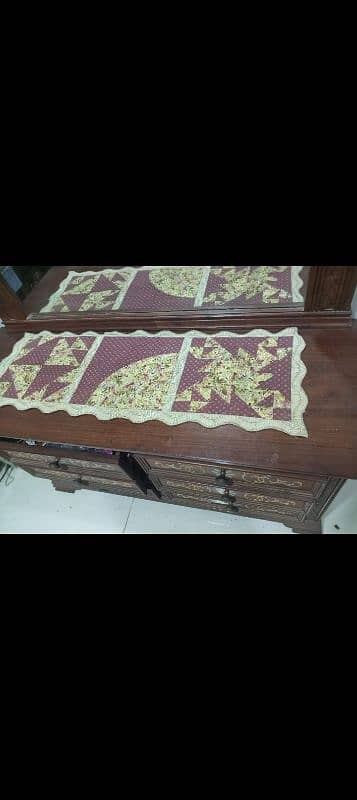 Double bed/king size bed/dressing table/bed set/wooden bed/furniture 8